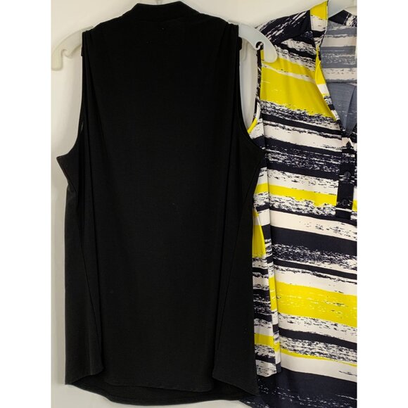 Set Of 2 PerSeption Womens Tops XL SL Stretch 8838 Resort Vacay - Picture 12 of 13